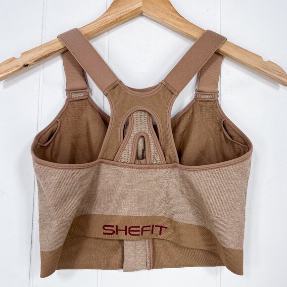 SHEFIT Low Impact Sports Bra Wire Free * no pads * Heathered Tan Size 2X (2LUXE) - Picture 9 of 14